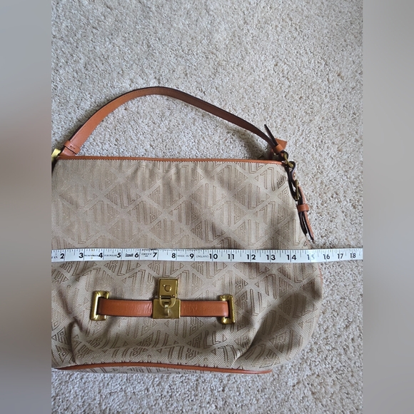 Lauren Ralph Lauren Rll Signature Monogram Handbag Purse Medium Size - Picture 6 of 16